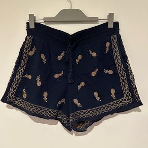 J. Crew Pineapple Embroidered Shorts